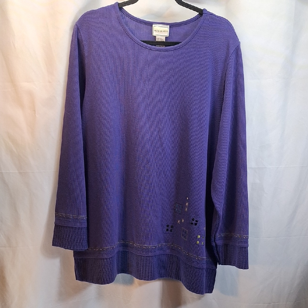 Stylish Purple Long Sleeve Top